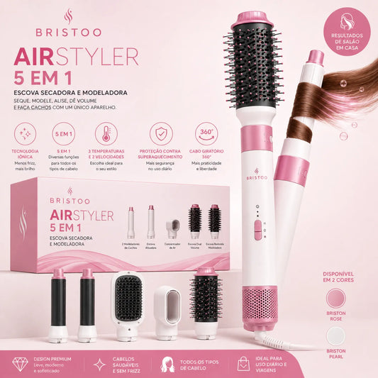 Escova Secadora e Modeladora 5 em 1 Bristoo AirStyler