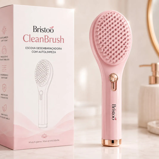 Escova Desembaraçadora Bristoo CleanBrush com Autolimpeza