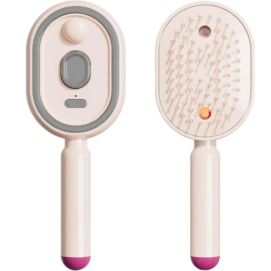 Escova Elétrica A Vapor, Escova De Cabelo Com Nano Neblina Spray Antifrizz