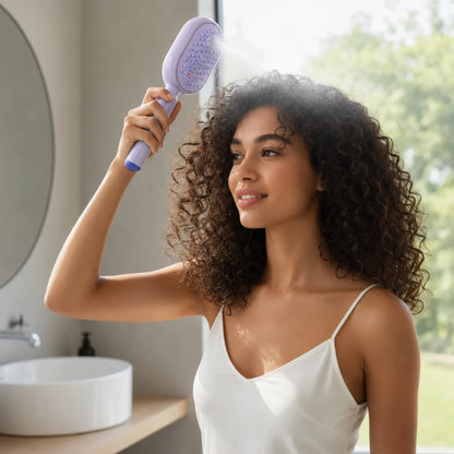 Escova Elétrica A Vapor, Escova De Cabelo Com Nano Neblina Spray Antifrizz