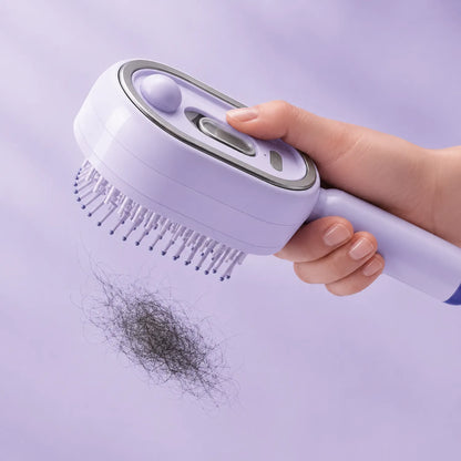 Escova Elétrica A Vapor, Escova De Cabelo Com Nano Neblina Spray Antifrizz