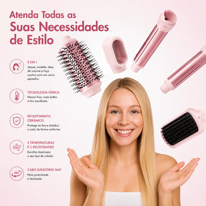 Escova Secadora e Modeladora 5 em 1 Bristoo AirStyler