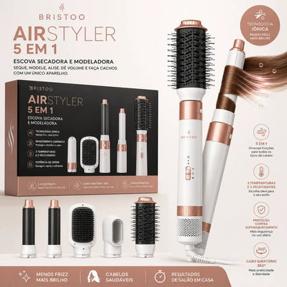 Escova Secadora e Modeladora 5 em 1 Bristoo AirStyler