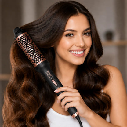 Escova Térmica Modeladora Bristoo Finish Pro 2 em 1 -Volume, Brilho e Menos Frizz