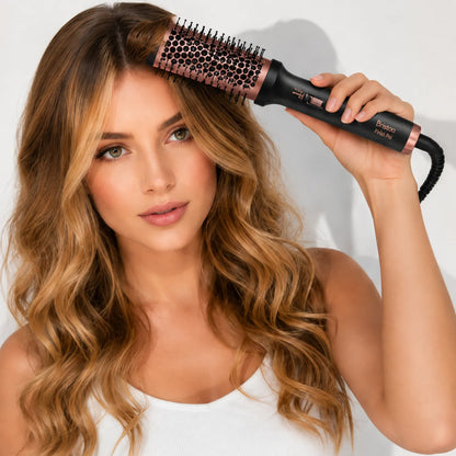 Escova Térmica Modeladora Bristoo Finish Pro 2 em 1 -Volume, Brilho e Menos Frizz