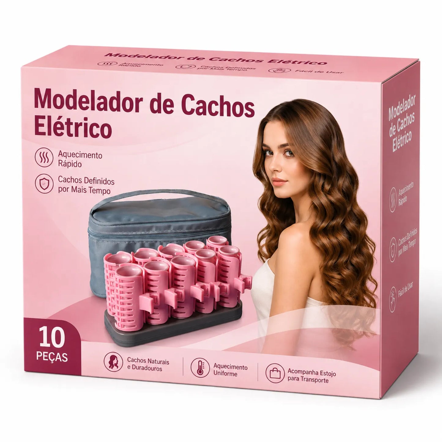 Modelador de Cachos Elétrico Bristoo 10 Rolos