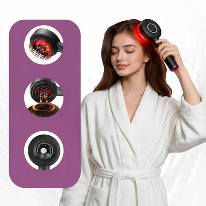 Escova Massageadora Capilar LED BristooHair